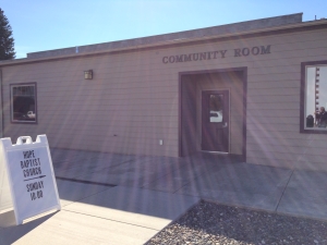 Hope Baptist Church holds services in the Nezperce Community Meeting Room.
