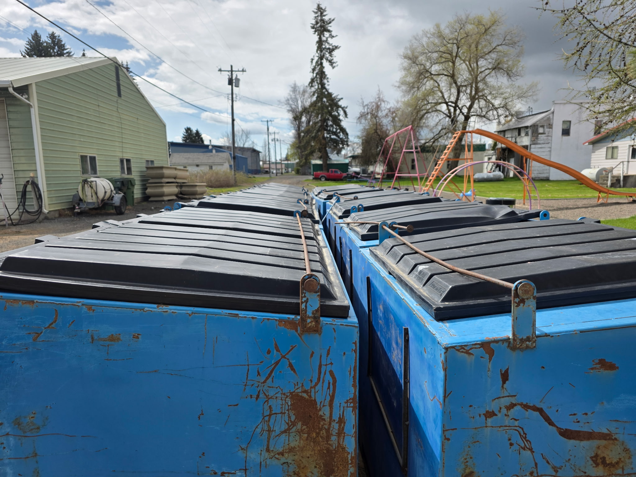 Recycling bins are available for purchase. 