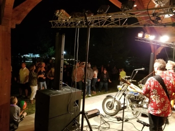 The Kingpins play in Lions Park at Prairie Days.