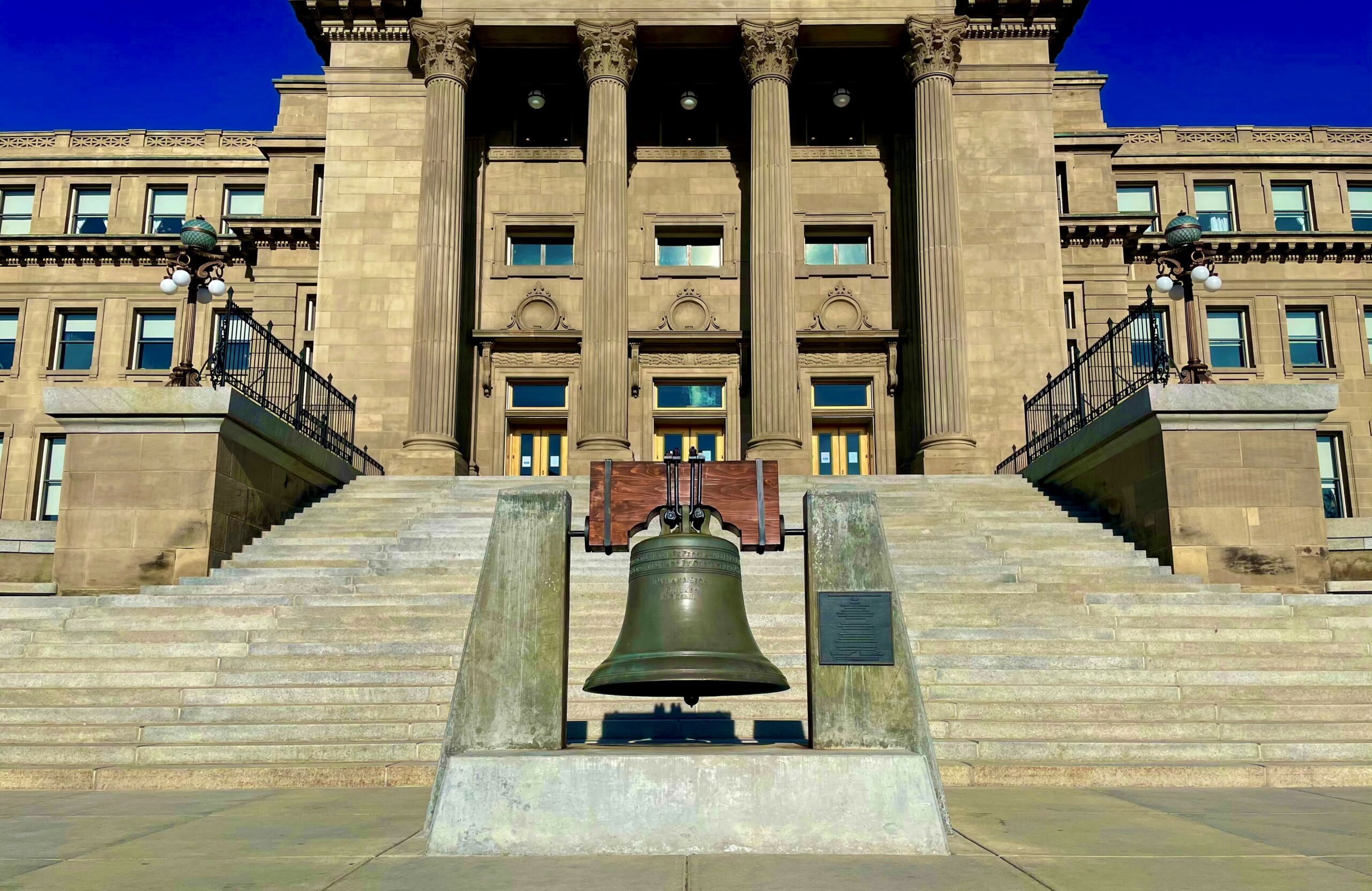 Idaho's Liberty Bell is generally located in front of the state Capitol building. Idaho's Liberty Bell is generally located in front of the state Capitol building.