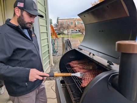 Lions Club grilling Tri Tip