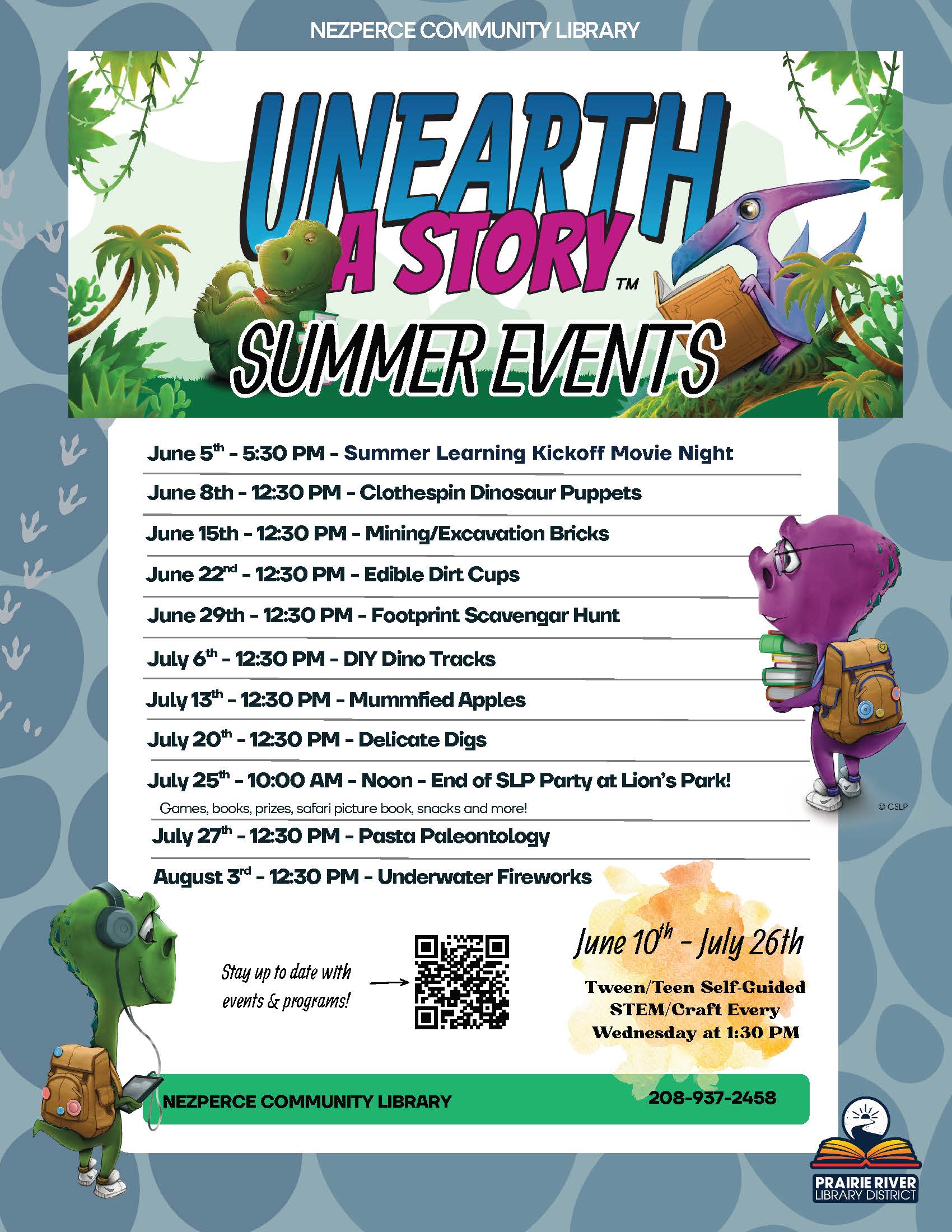 The Nezperce Community Library is holding a summer events series titled Unearth A Story.